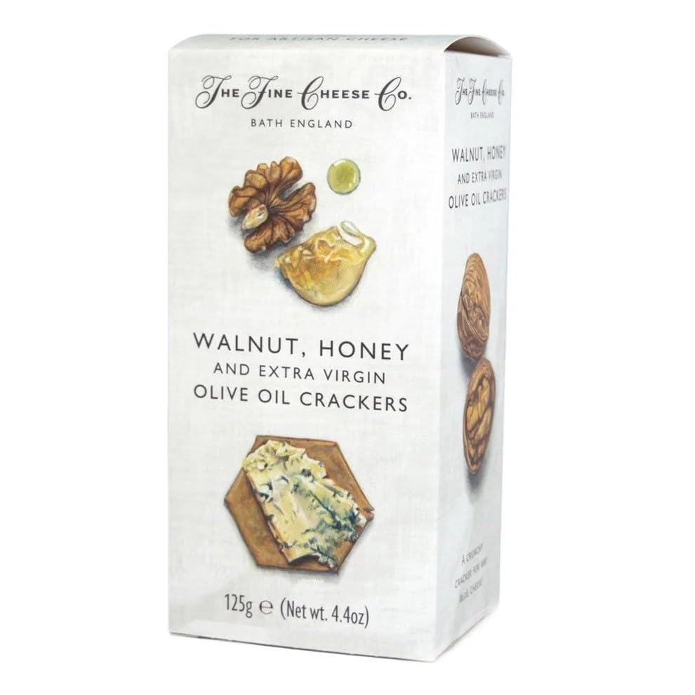 The Fine Cheese Co. Walnut Honey & Extra Virgin Olive Oil Flavored Crackers | 4.4 ounce