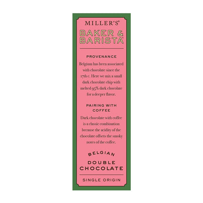 Miller's Artisan Biscuits Baker & Barista Belgian Double Chocolate Shortbread Cookies | 4.2 oz