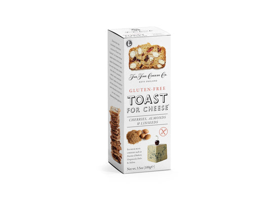The Fine Cheese Co. Gluten-Free Toasts for Cheese with Cherries, Almonds & Linseeds | 3.5 oz