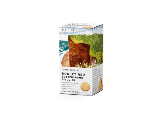Miller's Grate Britain Artisan Biscuits Smoked Dorset Red Buttercrumb Biscuits Snack Crackers | 37% Real Smoked English Cheese | 4.4 oz