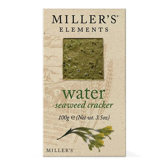 Miller's Elements Artisan Biscuits Water Crackers | Made with Seaweed | 3.5 oz