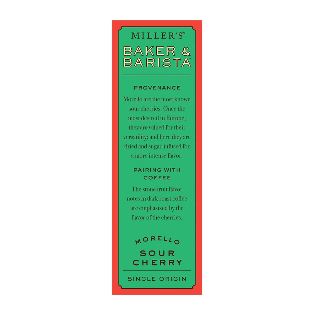 Miller's Artisan Biscuits Baker & Barista Morello Sour Cherry Shortbread Cookies | 4.2 oz