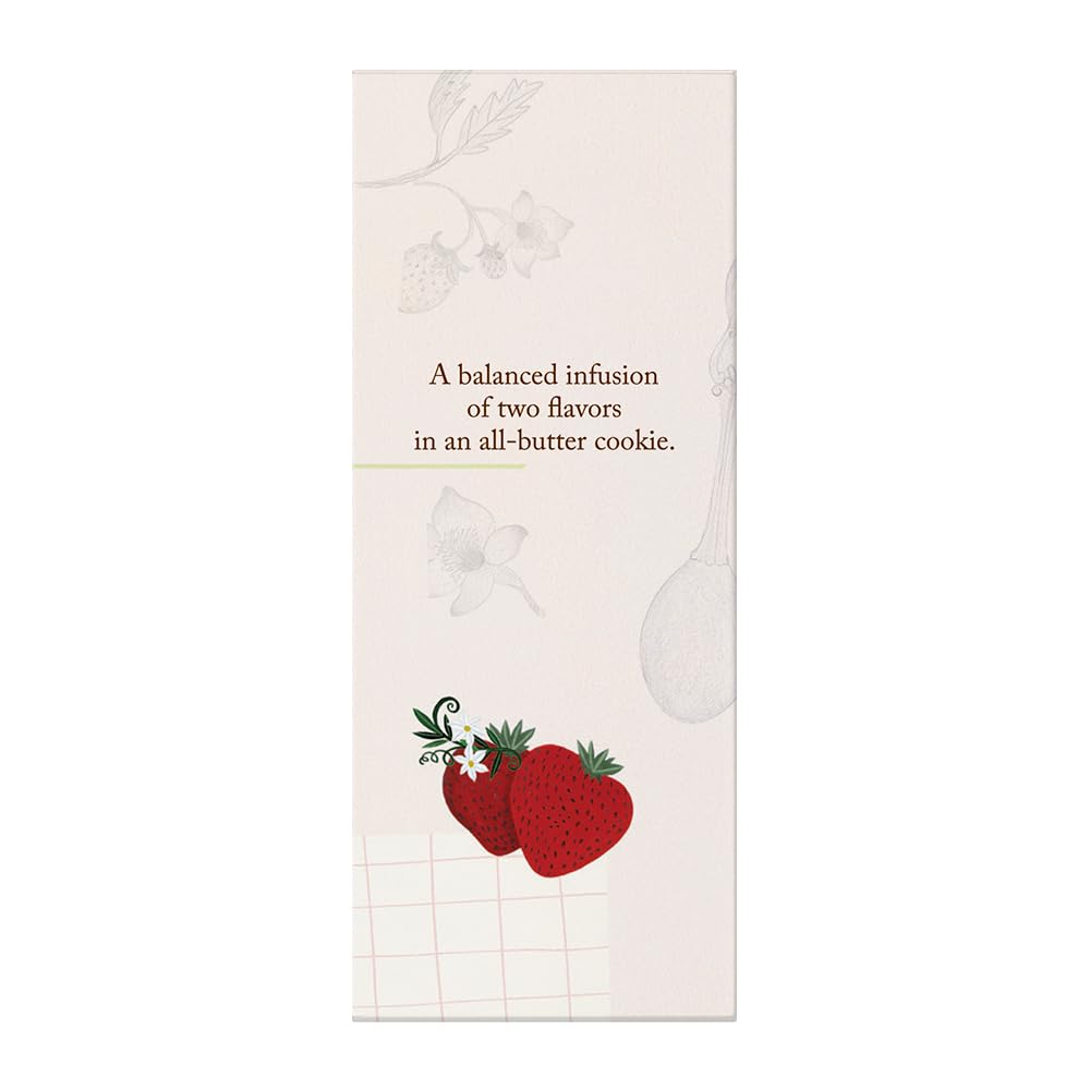 Miller's Artisan Biscuits Elegant & English Strawberries & Cream Shortbread Cookies | 4.9 oz