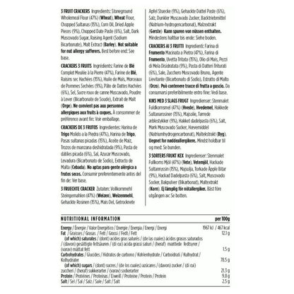 Miller's Harvest Artisan Biscuits Three-Fruit Crackers | Stoneground Wholemeal Flour with Apples Raisins & Dates | 4.4 oz
