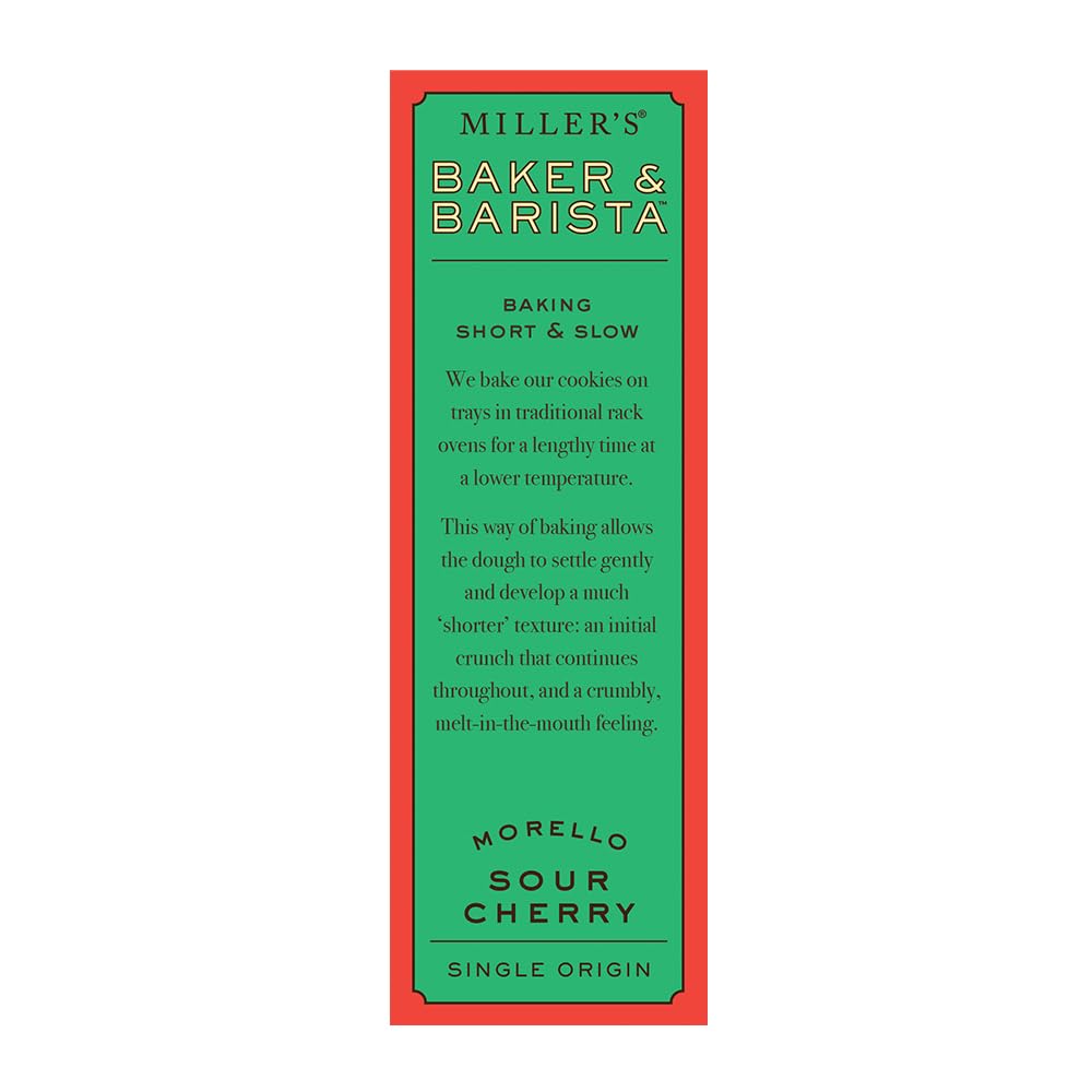 Miller's Artisan Biscuits Baker & Barista Morello Sour Cherry Shortbread Cookies | 4.2 oz