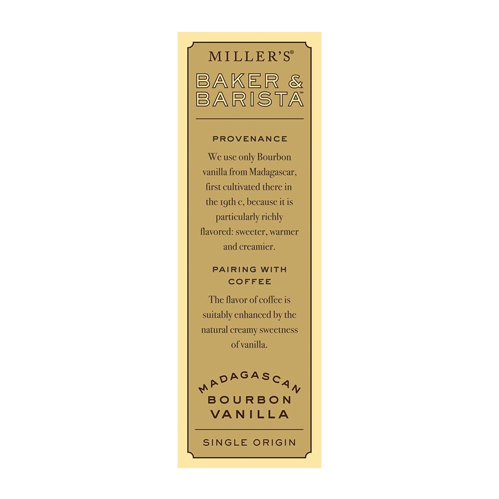 Miller's Artisan Biscuits Baker & Barista Madagascan Bourbon Vanilla Shortbread Cookies | 4.2 oz