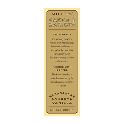 Miller's Artisan Biscuits Baker & Barista Madagascan Bourbon Vanilla Shortbread Cookies | 4.2 oz
