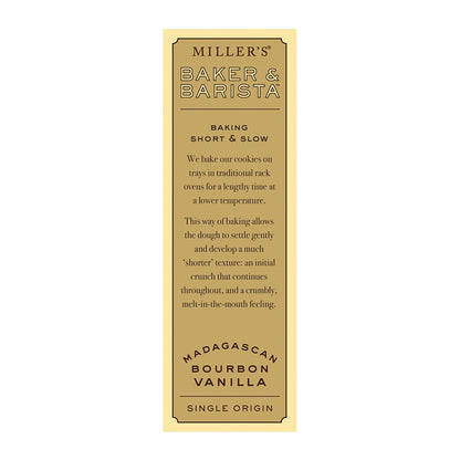 Miller's Artisan Biscuits Baker & Barista Madagascan Bourbon Vanilla Shortbread Cookies | 4.2 oz