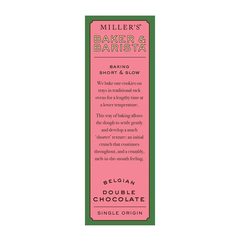 Miller's Artisan Biscuits Baker & Barista Belgian Double Chocolate Shortbread Cookies | 4.2 oz