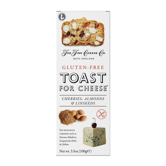 The Fine Cheese Co. Gluten-Free Toasts for Cheese with Cherries, Almonds & Linseeds | 3.5 oz