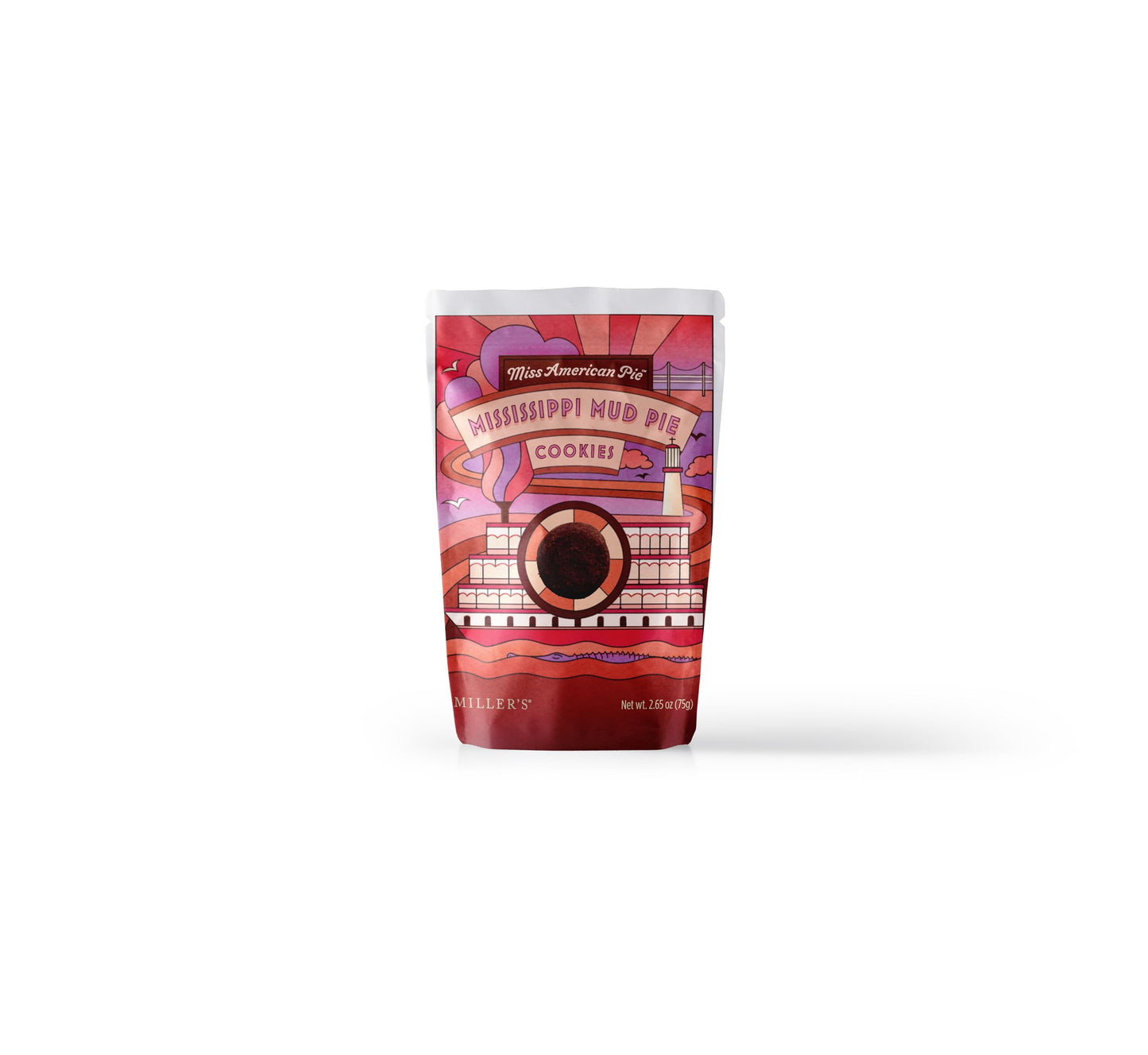 Miller's Miss American Pie Artisan Biscuits Mississippi Mud Pie Chocolate Cookies | Imported from England | 2.6 oz