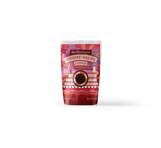Miller's Miss American Pie Artisan Biscuits Mississippi Mud Pie Chocolate Cookies | Imported from England | 2.6 oz
