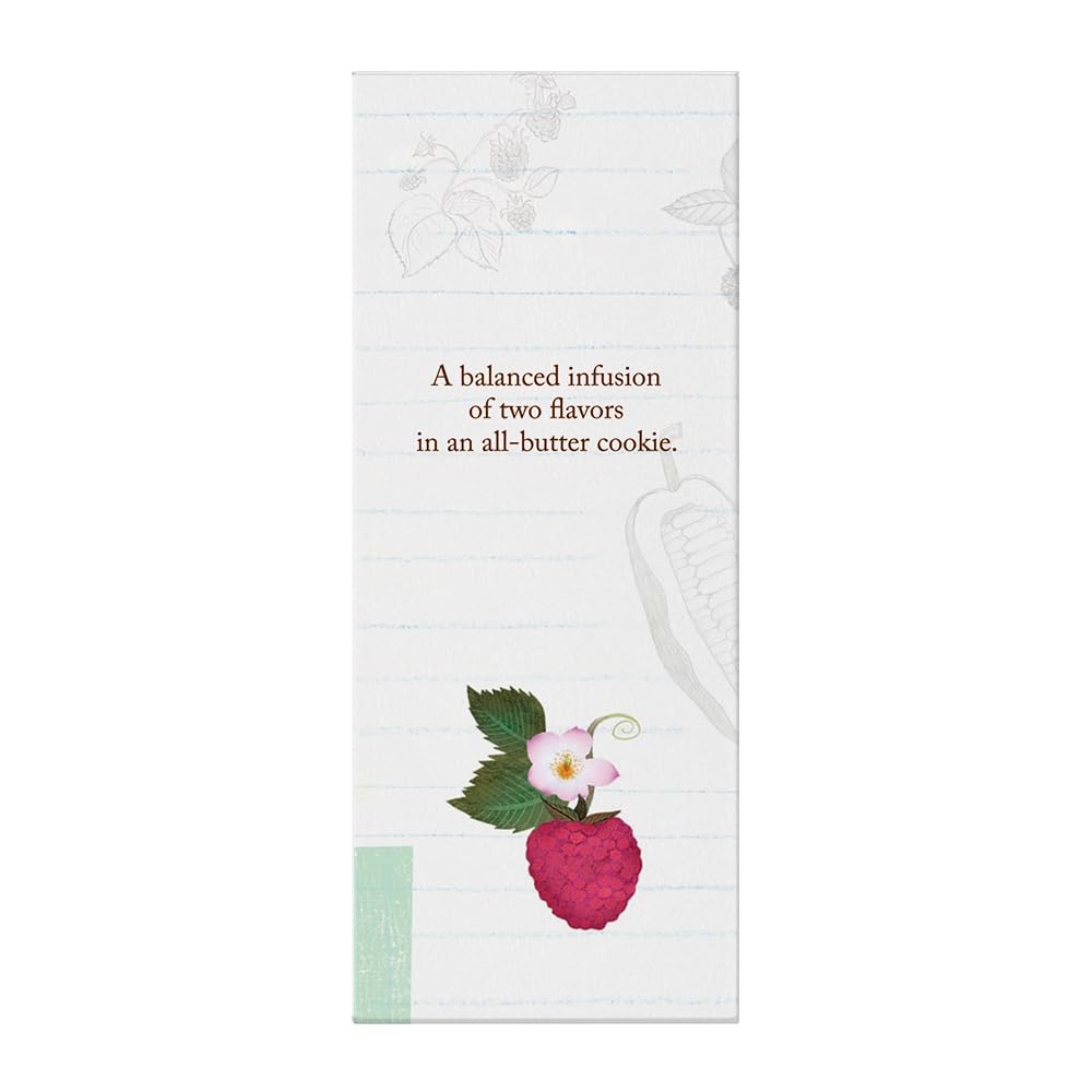 Miller's Artisan Biscuits Elegant & English Gluten-Free Raspberries & Dark Chocolate Shortbread Cookies | 4.4 oz