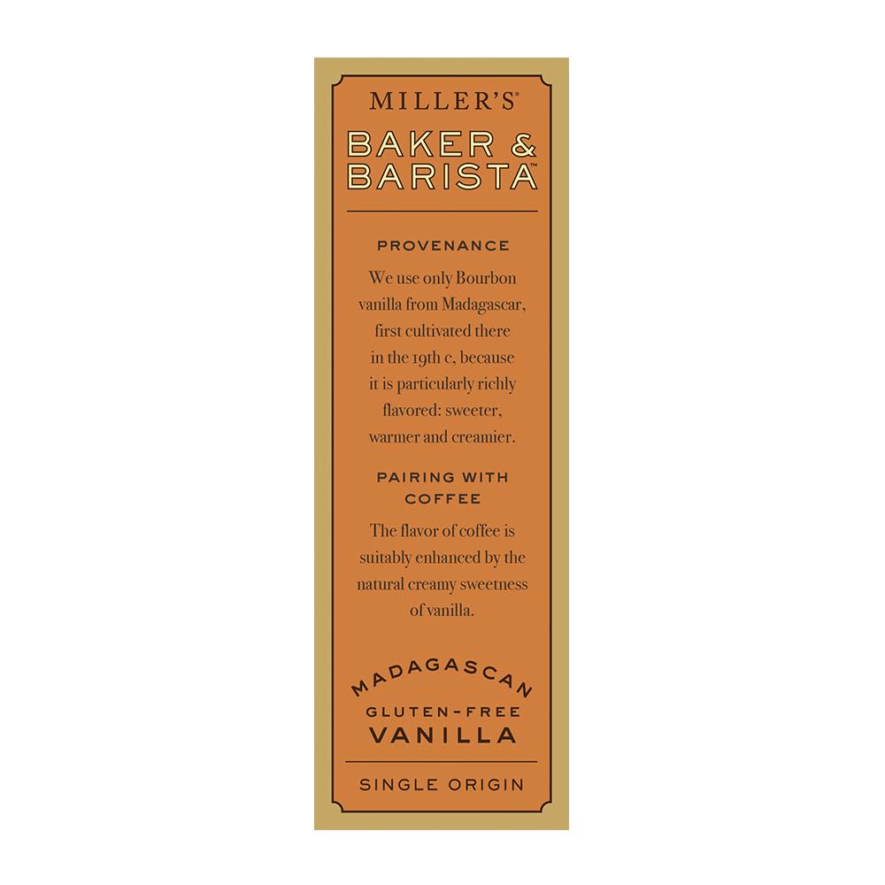 Miller's Artisan Biscuits Baker & Barista Gluten-Free Madagascan Vanilla Shortbread Cookies | 3.9 oz