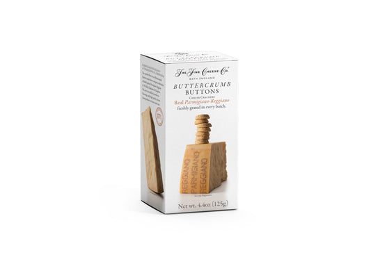 The Fine Cheese Co. Parmigiano-Reggiano Buttercrumb Buttons Snack Crackers | 37% Real Italian Cheese | 4.4 oz