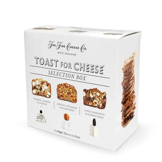 The Fine Cheese Co. Toast for Cheese Selection Box | Gift Box of Fruit Nut & Seed Cracker Varieties | 10.58 oz