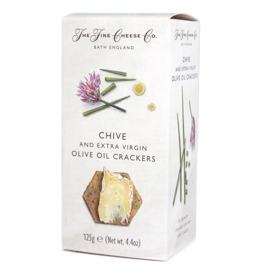 The Fine Cheese Co. Chive & Extra Virgin Olive Oil Flavored Crackers | 4.4 ounce