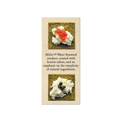 Miller's Elements Artisan Biscuits Water Crackers | Made with Seaweed | 3.5 oz
