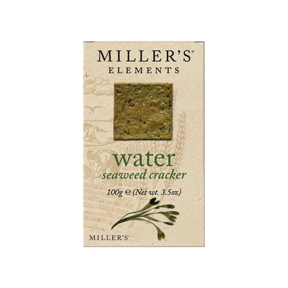 Miller's Elements Artisan Biscuits Water Crackers | Made with Seaweed | 3.5 oz