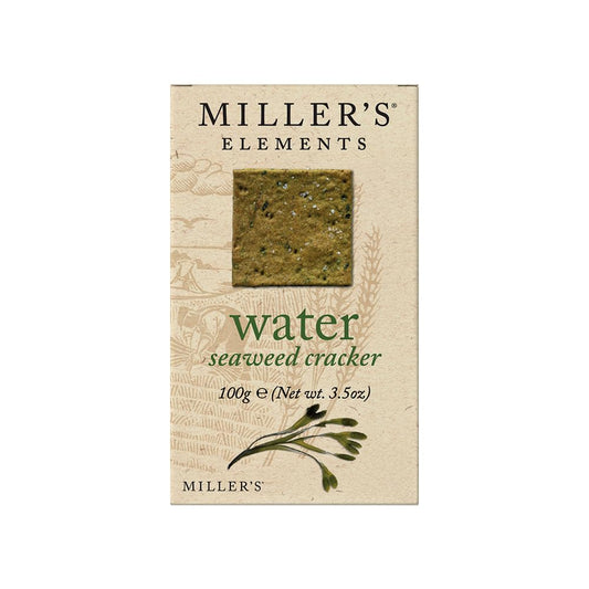 Miller's Elements Artisan Biscuits Water Crackers | Made with Seaweed | 3.5 oz