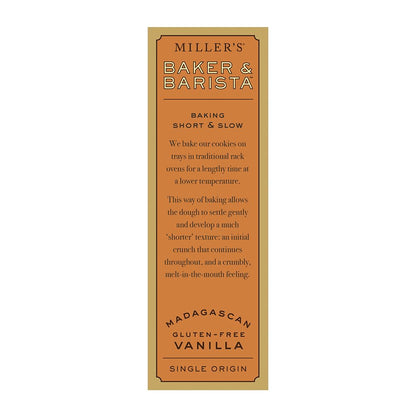Miller's Artisan Biscuits Baker & Barista Gluten-Free Madagascan Vanilla Shortbread Cookies | 3.9 oz