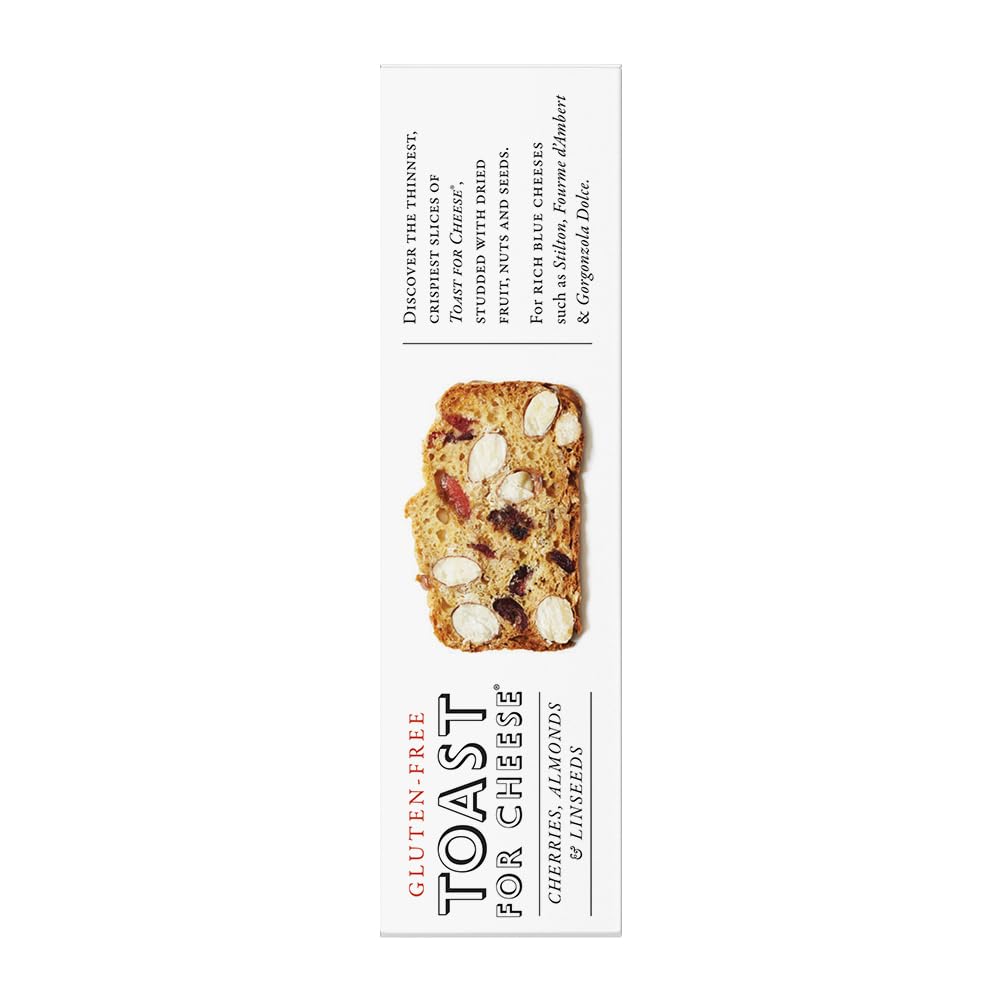 The Fine Cheese Co. Gluten-Free Toasts for Cheese with Cherries, Almonds & Linseeds | 3.5 oz