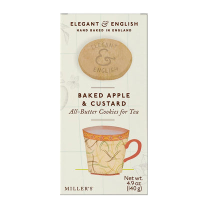 Miller's Artisan Biscuits Elegant & English Baked Apple & Custard Shortbread Cookies | 4.9 oz
