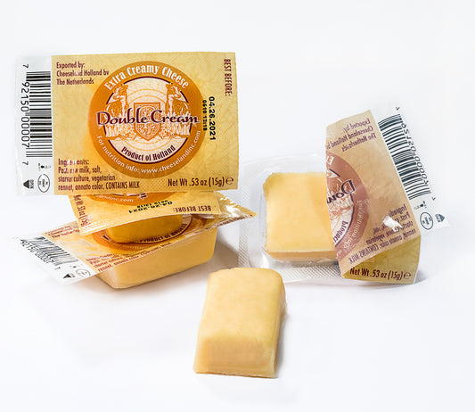 Double Cream Dutch Gouda Cheese Snack Bites 22 Pack (0.5 oz Each) | Individually Wrapped, Bite-Sized Cheese Snacks